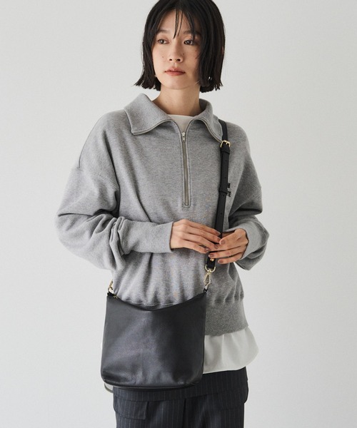 本革/軽量360g】ソフトレザーシンプルショルダーバッグ (CE-1328-WEB