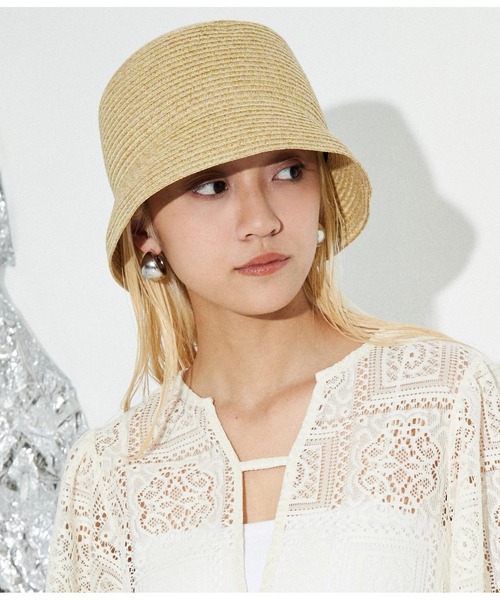 Settimissimo（セッティミッシモ）の「ハンドウォッシャブル ミックスカラー バケットハット 帽子（ハット・レディース・ブラック/ベージュ・FREE）」の5枚目の写真