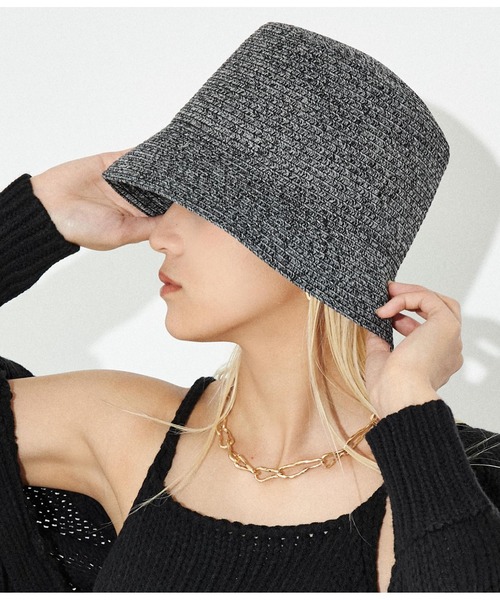 Settimissimo（セッティミッシモ）の「ハンドウォッシャブル ミックスカラー バケットハット 帽子（ハット・レディース・ブラック/ベージュ・FREE）」の12枚目の写真