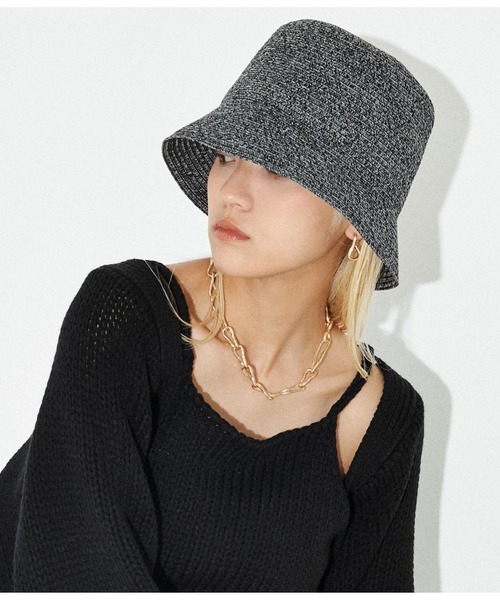 Settimissimo（セッティミッシモ）の「ハンドウォッシャブル ミックスカラー バケットハット 帽子（ハット・レディース・ブラック/ベージュ・FREE）」の7枚目の写真