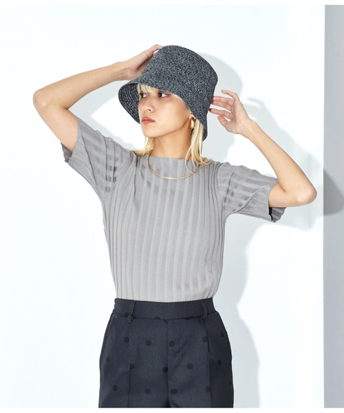 Settimissimo（セッティミッシモ）の「ハンドウォッシャブル ミックスカラー バケットハット 帽子（ハット・レディース・ブラック/ベージュ・FREE）」の21枚目の写真