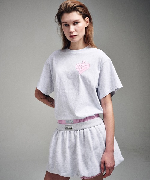 Mardi Mercredi（マルディメクルディ）の「TSHIRT SATIN SPADE / Tシャツ サテン スペード（Tシャツ/カットソー・レディース・ホワイト/ベージュ系その他/ライトグレー系1・FREE）」の21枚目の写真