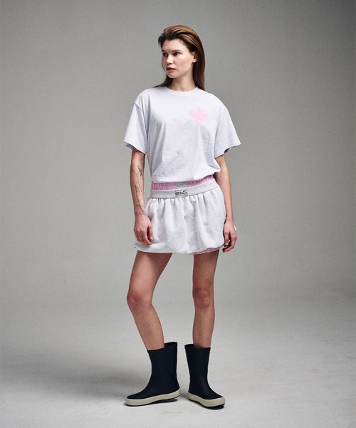 Mardi Mercredi（マルディメクルディ）の「TSHIRT SATIN SPADE / Tシャツ サテン スペード（Tシャツ/カットソー・レディース・ホワイト/ベージュ系その他/ライトグレー系1・FREE）」の5枚目の写真