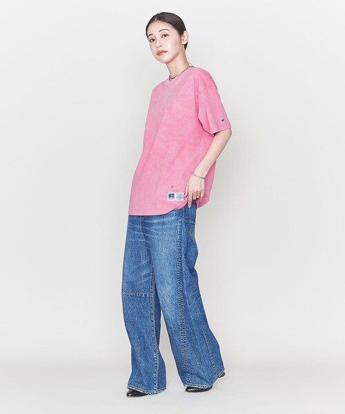 別注＜RUSSELL ATHLETIC for ASTRAET＞ACID WASH Tシャツ（T
