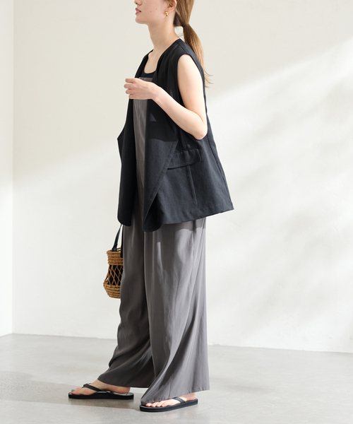 未使用　フレームワーク　リネン ジレ 中古・古着通販】FRAMeWORK (フレームワーク) ジレ グレー サイズ