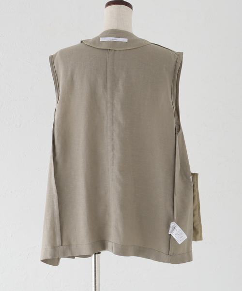 未使用　フレームワーク　リネン ジレ リネンPLツイルオーバージレ（ベスト）｜FRAMeWORK（フレーム