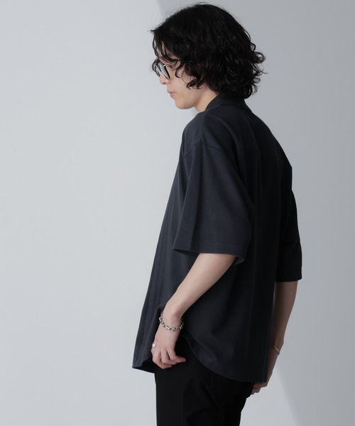 NANO universe（ナノユニバース）の「切り替えビッグポロシャツ 半袖（ポロシャツ・メンズ・ホワイト/ネイビー/グリーン/スミクロ・M/L）」の20枚目の写真