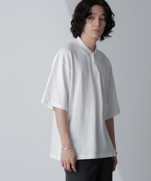 セール】切り替えビッグポロシャツ 半袖（ポロシャツ）｜NANO universe