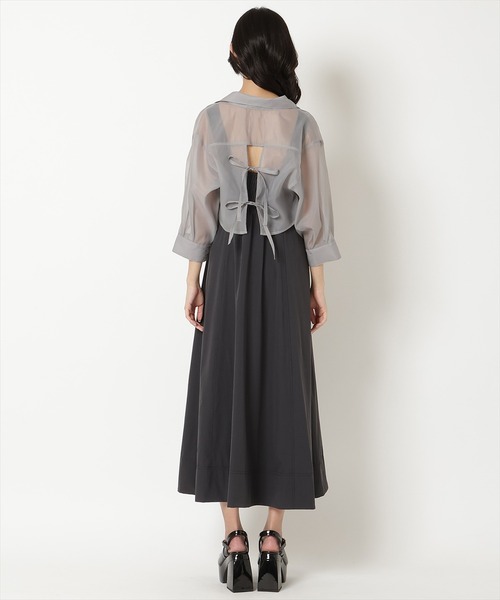 REDYAZEL（レディアゼル）の「シアーシャツ×ワンピースセット