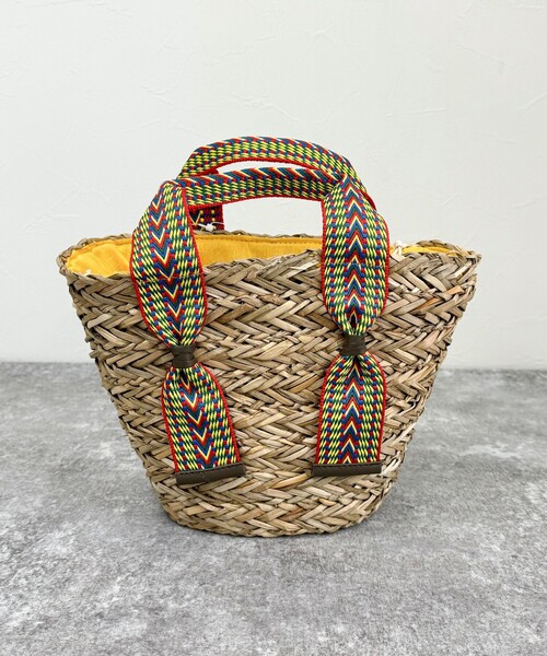 fredy emue（フレディエミュ）の「ジャガードテープカゴバッグ（かごバッグ・レディース・ブルー系その他7/イエロー系その他3・FREE）」の9枚目の写真