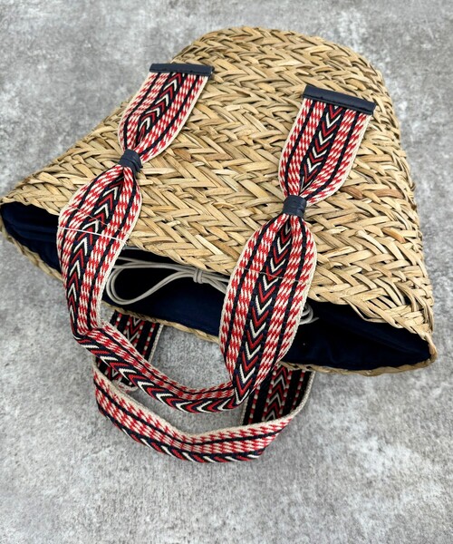 fredy emue（フレディエミュ）の「ジャガードテープカゴバッグ（かごバッグ・レディース・ブルー系その他7/イエロー系その他3・FREE）」の14枚目の写真