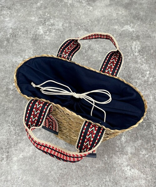 fredy emue（フレディエミュ）の「ジャガードテープカゴバッグ（かごバッグ・レディース・ブルー系その他7/イエロー系その他3・FREE）」の15枚目の写真