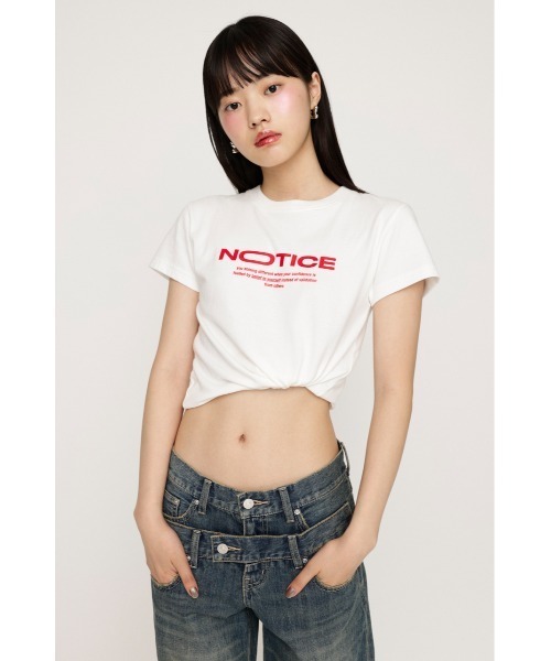 SLY（スライ）の「LOGO COMPACT T/SH ロゴ コンパクト Tシャツ（Tシャツ/カットソー・レディース・ホワイト/ライトピンク/杢グレー/ライトブラック・FREE）」の6枚目の写真