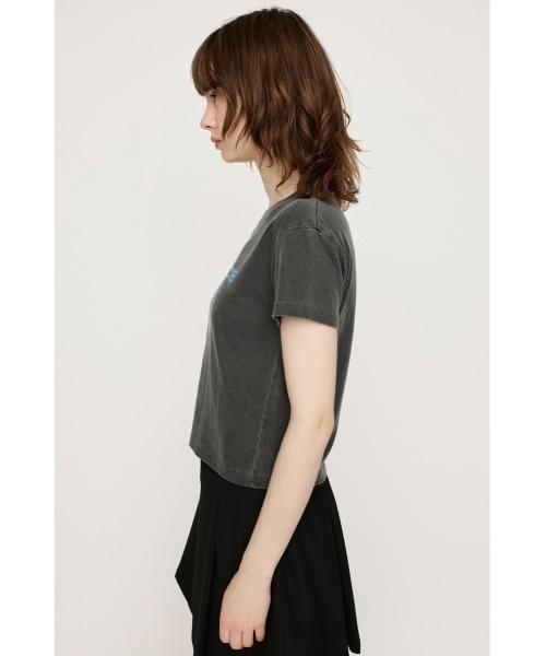 SLY（スライ）の「LOGO COMPACT T/SH ロゴ コンパクト Tシャツ（Tシャツ/カットソー・レディース・ホワイト/ライトピンク/杢グレー/ライトブラック・FREE）」の14枚目の写真