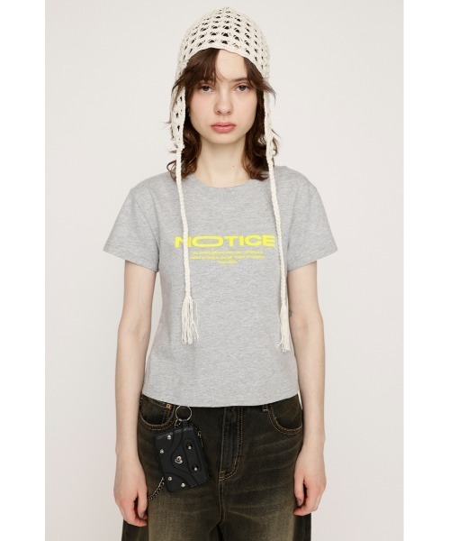 SLY（スライ）の「LOGO COMPACT T/SH ロゴ コンパクト Tシャツ（Tシャツ/カットソー・レディース・ホワイト/ライトピンク/杢グレー/ライトブラック・FREE）」の17枚目の写真