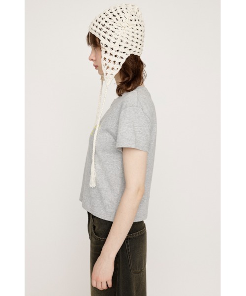 SLY（スライ）の「LOGO COMPACT T/SH ロゴ コンパクト Tシャツ（Tシャツ/カットソー・レディース・ホワイト/ライトピンク/杢グレー/ライトブラック・FREE）」の18枚目の写真