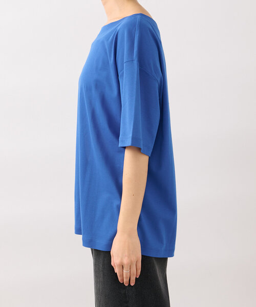 RIVE DROITE（リヴドロワ）の「【A・MONN】【吸水速乾/接触冷感】オープンネックTee　(夏服/半袖/シアートップス)（Tシャツ/カットソー・レディース・ブラック/ホワイト/ベージュ/ブルー/カーキ・FREE）」の11枚目の写真