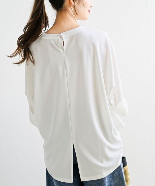 rps（アールピーエス）の「ターンバックスリーブワイド７分袖プルオーバー（Tシャツ/カットソー・レディース・グレイッシュブルー/オフホワイト/ブラック・フリー）」の10枚目の写真
