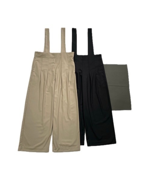 AGAWD（アガウド）の「【先行予約】AGAWD タックサロペット（サロペット/オーバーオール・レディース・カーキ/ベージュ・FREE）」の2枚目の写真