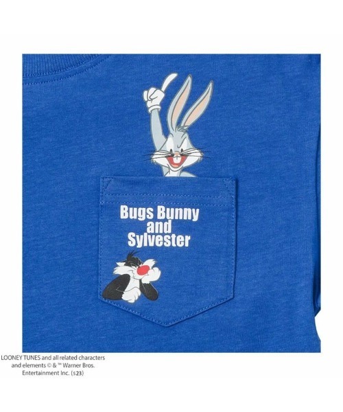 Looney Tunes(ルーニーテューンズ)の「【綿100%】LOONEY TUNES ルーニー・テューンズ 胸ポケット付きTシャツ(Tシャツ/カットソー・キッズ・ブルー/グリーン・110cm/100cm/120cm/130cm/140cm)」の6枚目の写真