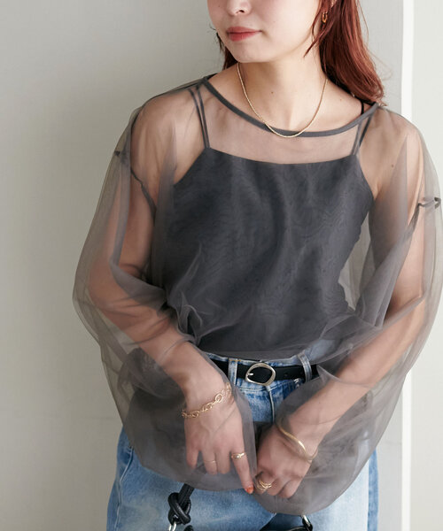 DISCOAT（ディスコート）の「吸水速乾カップ付キャミソール【RE/LA by DISCOAT】（キャミソール・レディース・アイボリー/ブラック/ブラウン・MEDIUM/SMALL/LARGE）」の22枚目の写真