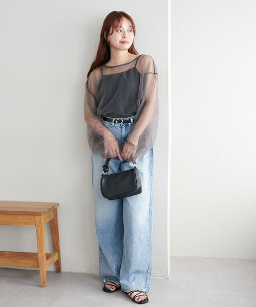 DISCOAT（ディスコート）の「吸水速乾カップ付キャミソール【RE/LA by DISCOAT】（キャミソール・レディース・アイボリー/ブラック/ブラウン・MEDIUM/SMALL/LARGE）」の20枚目の写真