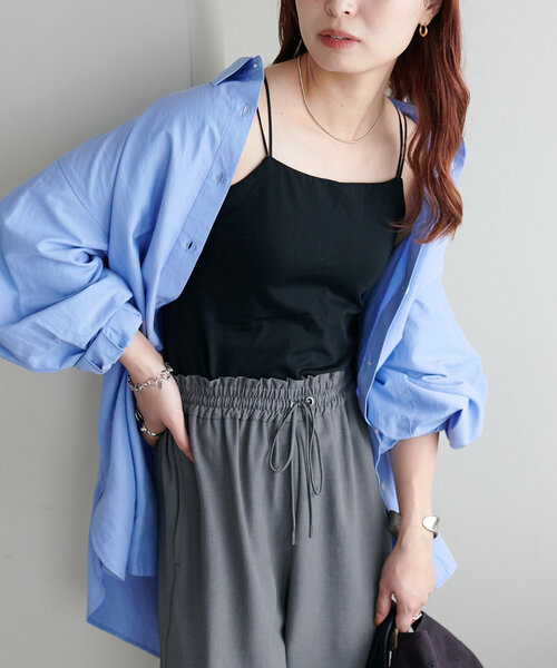 DISCOAT（ディスコート）の「吸水速乾カップ付キャミソール【RE/LA by DISCOAT】（キャミソール・レディース・アイボリー/ブラック/ブラウン・MEDIUM/SMALL/LARGE）」の19枚目の写真