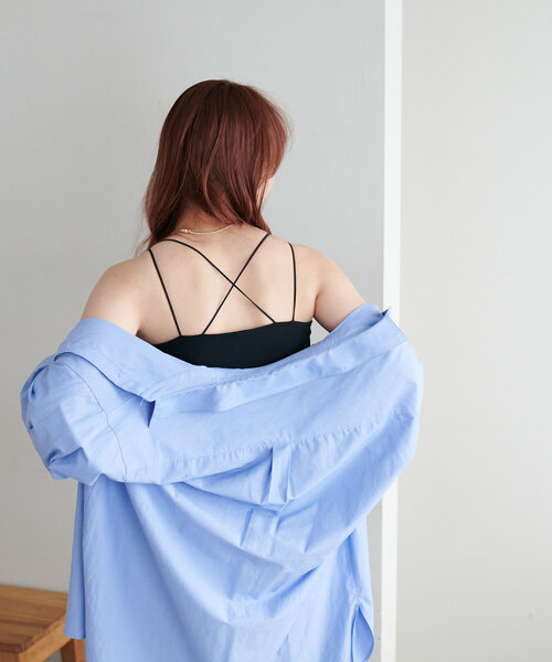 DISCOAT（ディスコート）の「吸水速乾カップ付キャミソール【RE/LA by DISCOAT】（キャミソール・レディース・アイボリー/ブラック/ブラウン・MEDIUM/SMALL/LARGE）」の17枚目の写真