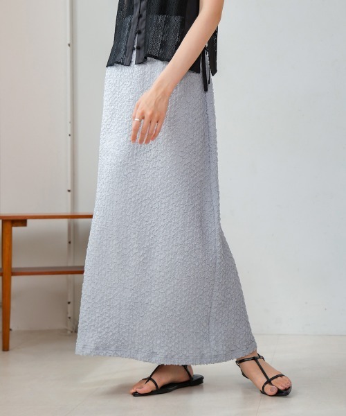 Bab(バブ)の「【S・Mサイズ展開あり】シャーリングカットIラインスカート(スカート・レディース・イエロー/チャコールグレー/ライトグレー・S/M)」の1枚目の写真
