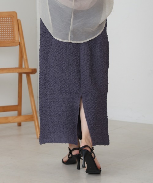 Bab(バブ)の「【S・Mサイズ展開あり】シャーリングカットIラインスカート(スカート・レディース・イエロー/チャコールグレー/ライトグレー・S/M)」の9枚目の写真