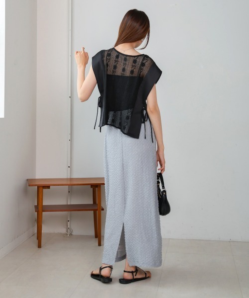 Bab(バブ)の「【S・Mサイズ展開あり】シャーリングカットIラインスカート(スカート・レディース・イエロー/チャコールグレー/ライトグレー・S/M)」の18枚目の写真