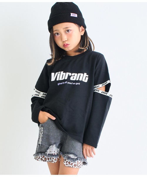 ANAP kids（アナップキッズ）の「レオパードデニムショートパンツ 