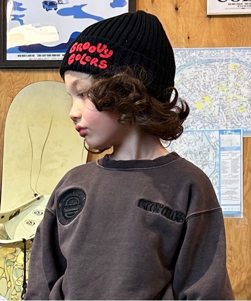 GROOVY COLORS（グルービーカラーズ）の「GROOVY Knit Cap（ニットキャップ/ビーニー・キッズ・レッド/ブラック/グリーン・LARGE/MEDIUM）」の2枚目の写真