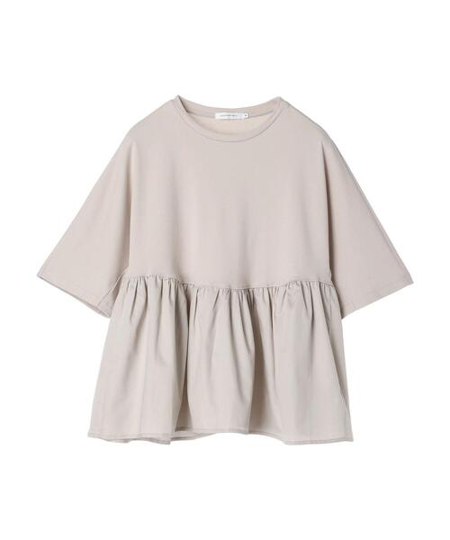 AMERICAN HOLIC(アメリカンホリック)の「異素材ティアードプルオーバー(Tシャツ/カットソー・レディース・ブラック/グレイッシュベージュ・M/L)」の9枚目の写真
