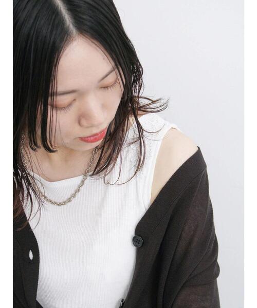 Samansa Mos2 blue（サマンサモスモスブルー）の「前後2wayモチーフレースタンク（Tシャツ/カットソー・レディース・ブラック/オフホワイト/キナリ・F）」の8枚目の写真