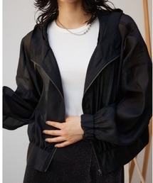 AZUL by moussy | シアーフーディーブルゾン(ブルゾン)