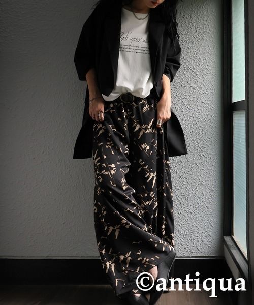 antiqua（アンティカ）の「シアーワイドパンツ（その他パンツ・レディース・ブラック・R/P）」の4枚目の写真