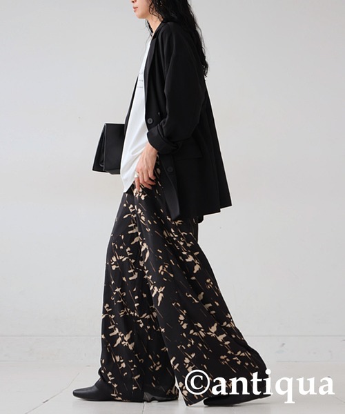 antiqua（アンティカ）の「シアーワイドパンツ（その他パンツ・レディース・ブラック・R/P）」の5枚目の写真