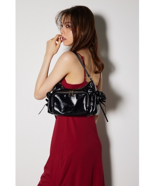 rienda（リエンダ）の「3ポケットミニリボンショルダーバッグ（ショルダーバッグ・レディース・ブラック/ピンク/ブロンズ・FREE）」の2枚目の写真