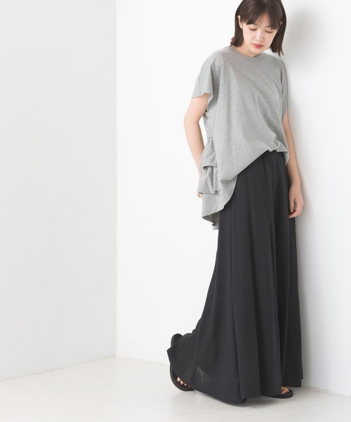OMNES(オムネス)の「バイオポリウォッシュバッグフリルプルオーバーTシャツ(Tシャツ/カットソー・レディース・ブラック/ホワイト/ピンク/ネイビー/グレー・FREE)」の13枚目の写真