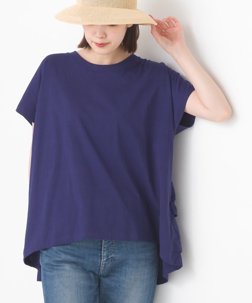 OMNES(オムネス)の「バイオポリウォッシュバッグフリルプルオーバーTシャツ(Tシャツ/カットソー・レディース・ブラック/ホワイト/ピンク/ネイビー/グレー・FREE)」の12枚目の写真