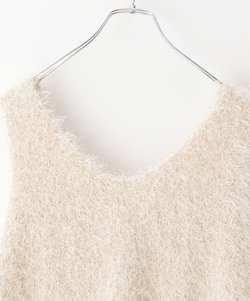 BAYFLOW（ベイフロー）の「[夏から長く着られる]ショートラメファーベスト（ベスト・レディース・ブラック/アイボリー/ライトグレー・FREE）」の18枚目の写真