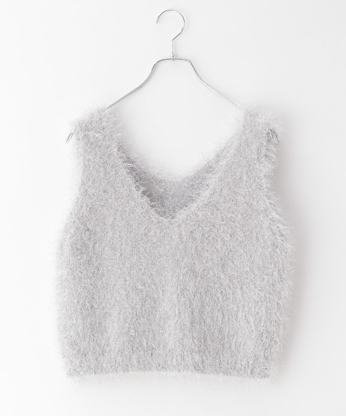 BAYFLOW（ベイフロー）の「[夏から長く着られる]ショートラメファーベスト（ベスト・レディース・ブラック/アイボリー/ライトグレー・FREE）」の20枚目の写真