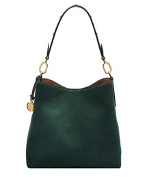 FOSSIL（フォッシル）の「フォッシル 肩かけバッグ レディース スエード グリーン 11インチのiPad収納可 ZB11059301（ショルダーバッグ）」