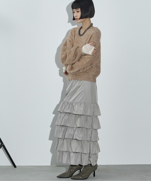 THE YOn（ザヨン）の「ナイロンフリルティアードスカート（スカート