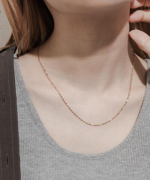 SMELLY（スメリー）の「ステンレススクリューチェーンネックレス（ネックレス・レディース・ゴールド/シルバー・-）」の3枚目の写真