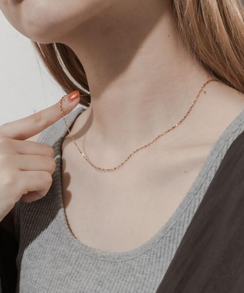 SMELLY（スメリー）の「ステンレススクリューチェーンネックレス（ネックレス・レディース・ゴールド/シルバー・-）」の4枚目の写真