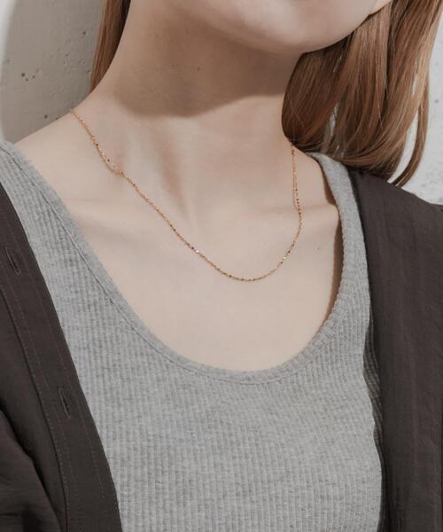 SMELLY（スメリー）の「ステンレススクリューチェーンネックレス（ネックレス・レディース・ゴールド/シルバー・-）」の5枚目の写真