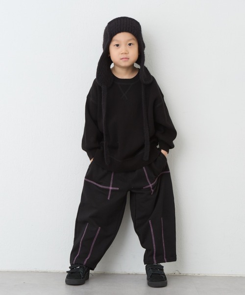 CIAOPANIC TYPY（チャオパニックティピー）の「【KIDS】配色ステッチスウェットパンツ（スウェットパンツ・キッズ・グレー/グリーン/ブラック・SMALL/MEDIUM/LARGE/X-LARGE/XX-LARGE）」の9枚目の写真