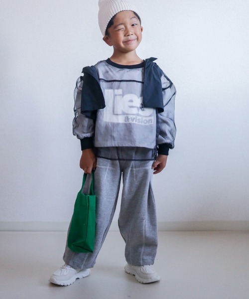 CIAOPANIC TYPY（チャオパニックティピー）の「【KIDS】配色ステッチスウェットパンツ（スウェットパンツ・キッズ・グレー/グリーン/ブラック・SMALL/MEDIUM/LARGE/X-LARGE/XX-LARGE）」の10枚目の写真